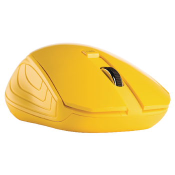 NPMI5180-05 Draadloze muis bureaumodel 3 knoppen geel In gebruik foto