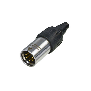 NTR-NC5MX 5-polige mannelijke kabelconnector met nikkelen behuizing en zilveren contacten