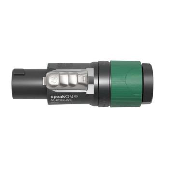 NTR-NL4FXX-W-L 4 pole speakon cable connector, screw terminal assembly, chuck type strain relief for cable diameter Product foto