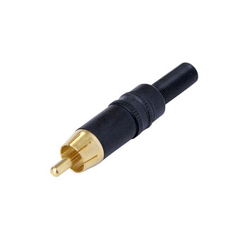 NTR-NYS373-0 Connector rca male metaal zwart