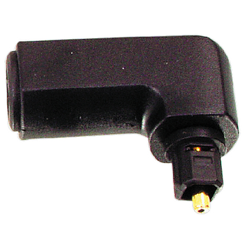 OPT-90PLUG Digitale audio adapter 90° haaks toslink male - toslink female zwart