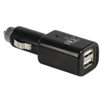 P.SUP.USB201 Autolader 2-uitgangen 1.0 a usb zwart Product foto