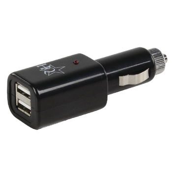 P.SUP.USB201 Autolader 2-uitgangen 1.0 a usb zwart