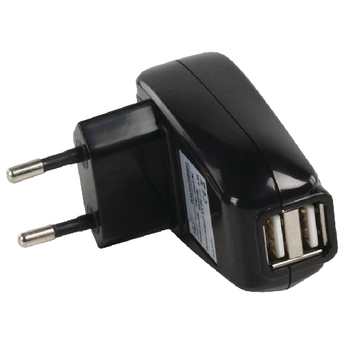 P.SUP.USB402 Lader 2-uitgangen 1.0 a 1.0 a usb zwart Product foto