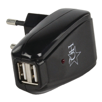 P.SUP.USB402 Lader 2-uitgangen 1.0 a 1.0 a usb zwart