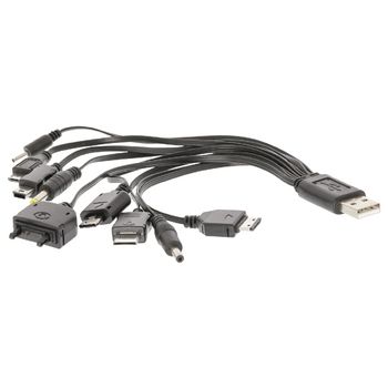 P.SUP.USB500 Universele stroom adapter multifunctionele oplaadkabel micro usb / mini usb / psp / nokia 3.5 mm / n Product foto