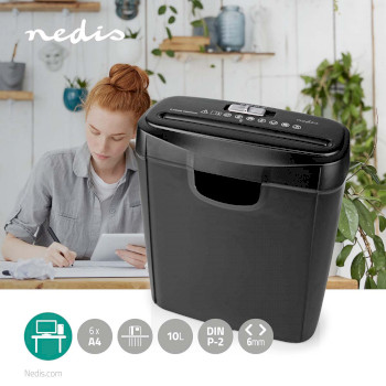 PASH112BKA4 Papierversnipperaar | strips snijden | 6x a4-pagina\'s | 10 l | veiligheidsnorm: din 2 | 190 w | zwar Product foto