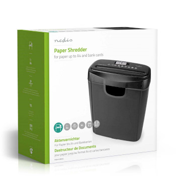 PASH112BKA4 Papierversnipperaar | 6x a4-pagina\'s | 10 l | veiligheidsnorm: din 2 | 190 w | zwart Verpakking foto