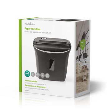 PASH120BKA4 Papierversnipperaar | kruissnede | 6x a4-pagina\'s | 12 l | veiligheidsnorm: din 4 | 300 w | zwart Verpakking foto