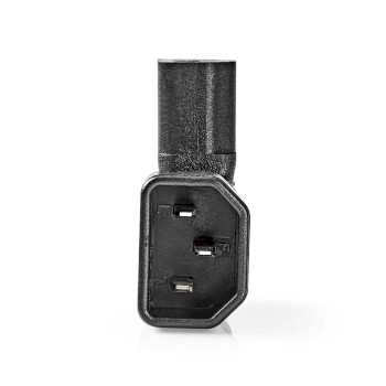 CEGB11903BK Verlengstekker | iec-320-c13 | iec-320-c14 | links gehoekt | vernikkeld | pvc | zwart | doos | 1 stu Product foto