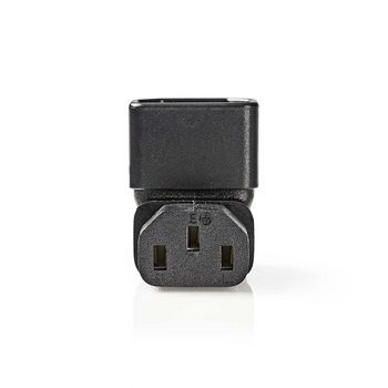 CEGB1190BK Verlengstekker | iec-320-c13 | iec-320-c14 | 90° gehoekt | vernikkeld | pvc | zwart | doos | 1  Product foto