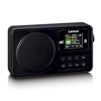 PDR-033BK Draagbare dab+/fm-radio met bluetooth zwart Product foto