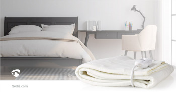 PEBL110CWT1 Elektrische deken | onderdeken | 1 persoon | 150 x 80 cm | 3 warmte standen | wasmachinebestendig |  Product foto