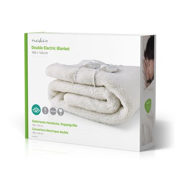 PEBL120CWT2 Elektrische deken | onderdeken | 2 personen | 160 x 140 cm | 3 warmte standen | wasmachinebestendig  Verpakking foto