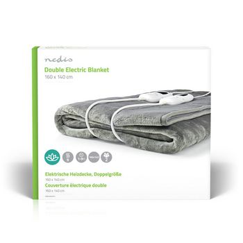 PEBL130CWT2 Elektrische deken | onderdeken | 2 personen | 160 x 140 cm | 9 warmte standen | wasmachinebestendig   foto