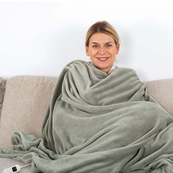 PEBL140CWT Elektrische deken | bovendeken | 1 persoon | 180 x 130 cm | 9 warmte standen | wasmachinebestendig | Product foto