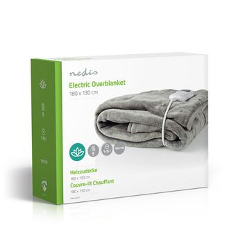 PEBL140CWT Elektrische deken | bovendeken | 1 persoon | 180 x 130 cm | 9 warmte standen | wasmachinebestendig | Verpakking foto