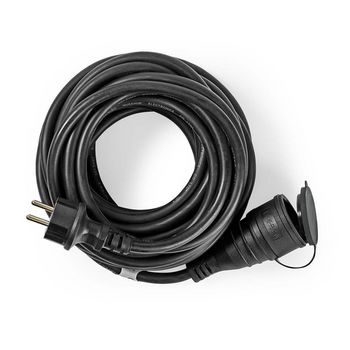 PECN120FBK Stroomverlengkabel | type f (cee 7/7) male | type f (cee 7/7) female | recht | recht | vernikkeld |  Inhoud verpakking foto