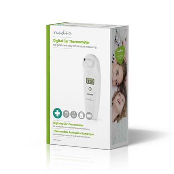 PETH112DWT Digitale oorthermometer | 1 seconde | 10 geheugens | automatische uitschakeling Verpakking foto