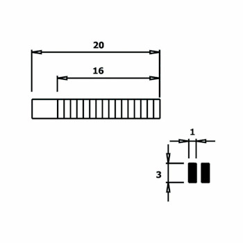 PG-PN2003 Platbektang met getande bek 146 mm Product foto