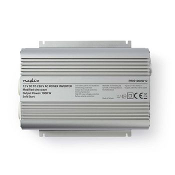PIMS1000W12 Inverter gemodificeerde sinusgolf | ingangsvoltage: 12 v dc | apparaat stroomoutput: type f (cee 7/3 Product foto