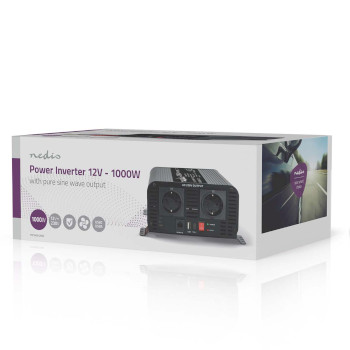 PIP100012FBK Omvormer pure sinusgolf | ingangsvoltage: 12 v dc | apparaat stroomoutput: type f (cee 7/3) / usb-a  Verpakking foto