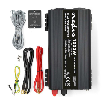 PIP100012FBK Omvormer pure sinusgolf | ingangsvoltage: 12 v dc | apparaat stroomoutput: type f (cee 7/3) / usb-a  Inhoud verpakking foto