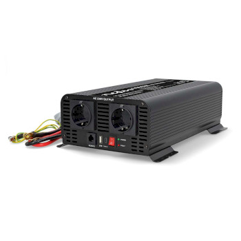 PIP100024FBK Omvormer pure sinusgolf | ingangsvoltage: 24 v dc | apparaat stroomoutput: type f (cee 7/3) / usb-a 