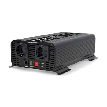 PIP100024FBK Omvormer pure sinusgolf | ingangsvoltage: 24 v dc | apparaat stroomoutput: type f (cee 7/3) / usb-a  Product foto