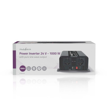 PIP100024FBK Omvormer pure sinusgolf | ingangsvoltage: 24 v dc | apparaat stroomoutput: type f (cee 7/3) / usb-a   foto
