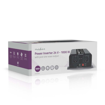 PIP100024FBK Inverter pure sinusgolf | ingangsvoltage: 24 v dc | apparaat stroomoutput: type f (cee 7/3) / usb-a  Verpakking foto