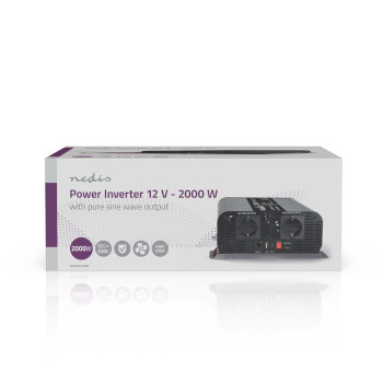 PIP200012FBK Omvormer pure sinusgolf | ingangsvoltage: 12 v dc | apparaat stroomoutput: type f (cee 7/3) / usb-a   foto