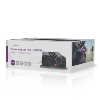 PIP200012FBK Inverter pure sinusgolf | ingangsvoltage: 12 v dc | apparaat stroomoutput: type f (cee 7/3) / usb-a  Verpakking foto