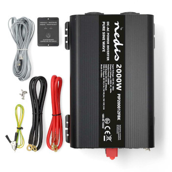 PIP200012FBK Omvormer pure sinusgolf | ingangsvoltage: 12 v dc | apparaat stroomoutput: type f (cee 7/3) / usb-a  Inhoud verpakking foto