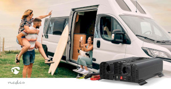 PIP200012FBK Omvormer pure sinusgolf | ingangsvoltage: 12 v dc | apparaat stroomoutput: type f (cee 7/3) / usb-a  Product foto
