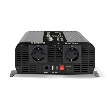 PIP200024FBK Omvormer pure sinusgolf | ingangsvoltage: 24 v dc | apparaat stroomoutput: type f (cee 7/3) / usb-a  Product foto