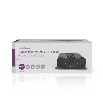 PIP200024FBK Omvormer pure sinusgolf | ingangsvoltage: 24 v dc | apparaat stroomoutput: type f (cee 7/3) / usb-a   foto