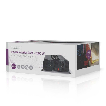 PIP200024FBK Omvormer pure sinusgolf | ingangsvoltage: 24 v dc | apparaat stroomoutput: type f (cee 7/3) / usb-a  Verpakking foto