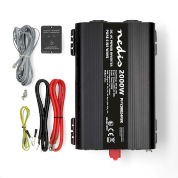 PIP200024FBK Inverter pure sinusgolf | ingangsvoltage: 24 v dc | apparaat stroomoutput: type f (cee 7/3) / usb-a  Inhoud verpakking foto