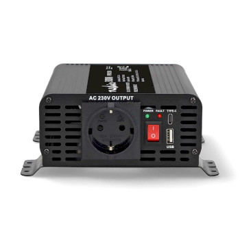 PIP30012FBK Omvormer pure sinusgolf | ingangsvoltage: 12 v dc | apparaat stroomoutput: type f (cee 7/3) / usb-a  Product foto