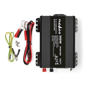 PIP30012FBK Omvormer pure sinusgolf | ingangsvoltage: 12 v dc | apparaat stroomoutput: type f (cee 7/3) / usb-a  Inhoud verpakking foto