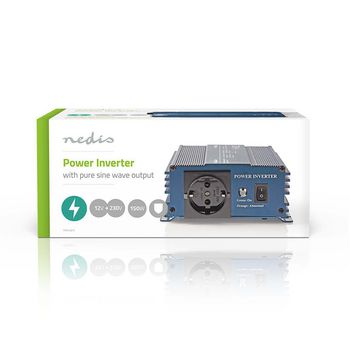 PIPS15012 Omvormer pure sinusgolf | ingangsvoltage: 12 v dc | apparaat stroomoutput: type f (cee 7/3) | 230 v  Verpakking foto