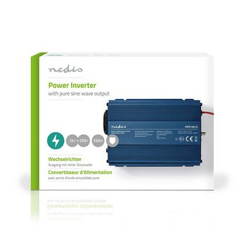 PIPS15012 Inverter pure sinusgolf | ingangsvoltage: 12 v dc | apparaat stroomoutput: type f (cee 7/3) | 230 v  Verpakking foto