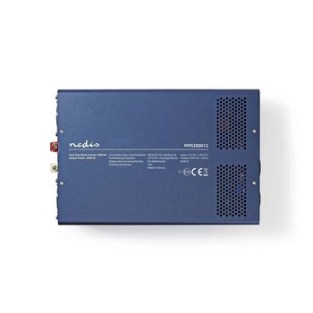 PIPS200012 Omvormer pure sinusgolf | ingangsvoltage: 12 v dc | apparaat stroomoutput: type f (cee 7/3) | 230 v  Product foto