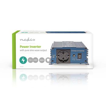 PIPS30012 Omvormer pure sinusgolf | ingangsvoltage: 12 v dc | apparaat stroomoutput: type f (cee 7/3) | 230 v  Verpakking foto