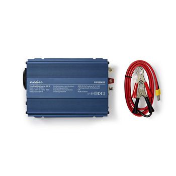 PIPS30012 Inverter pure sinusgolf | ingangsvoltage: 12 v dc | apparaat stroomoutput: type f (cee 7/3) | 230 v  Inhoud verpakking foto