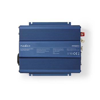 PIPS60012 Inverter pure sinusgolf | ingangsvoltage: 12 v dc | apparaat stroomoutput: 1 | 230 v ac 50 hz | 600  Product foto