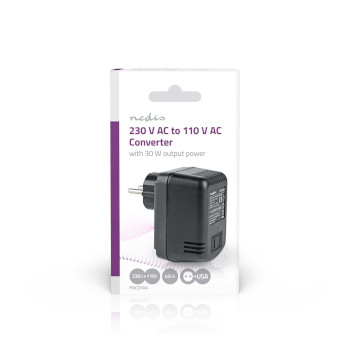 POCO104 Power converter | netvoeding | 230 v ac 50 hz | 30 w | randaarde stekker | zwart Verpakking foto