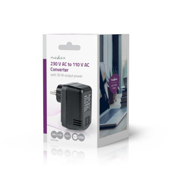 POCO104 Power converter | netvoeding | 230 v ac 50 hz | 30 w | randaarde stekker | zwart Verpakking foto