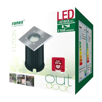 RA-0158620 Led grond spot 3 w 230 lm 3000 k Verpakking foto